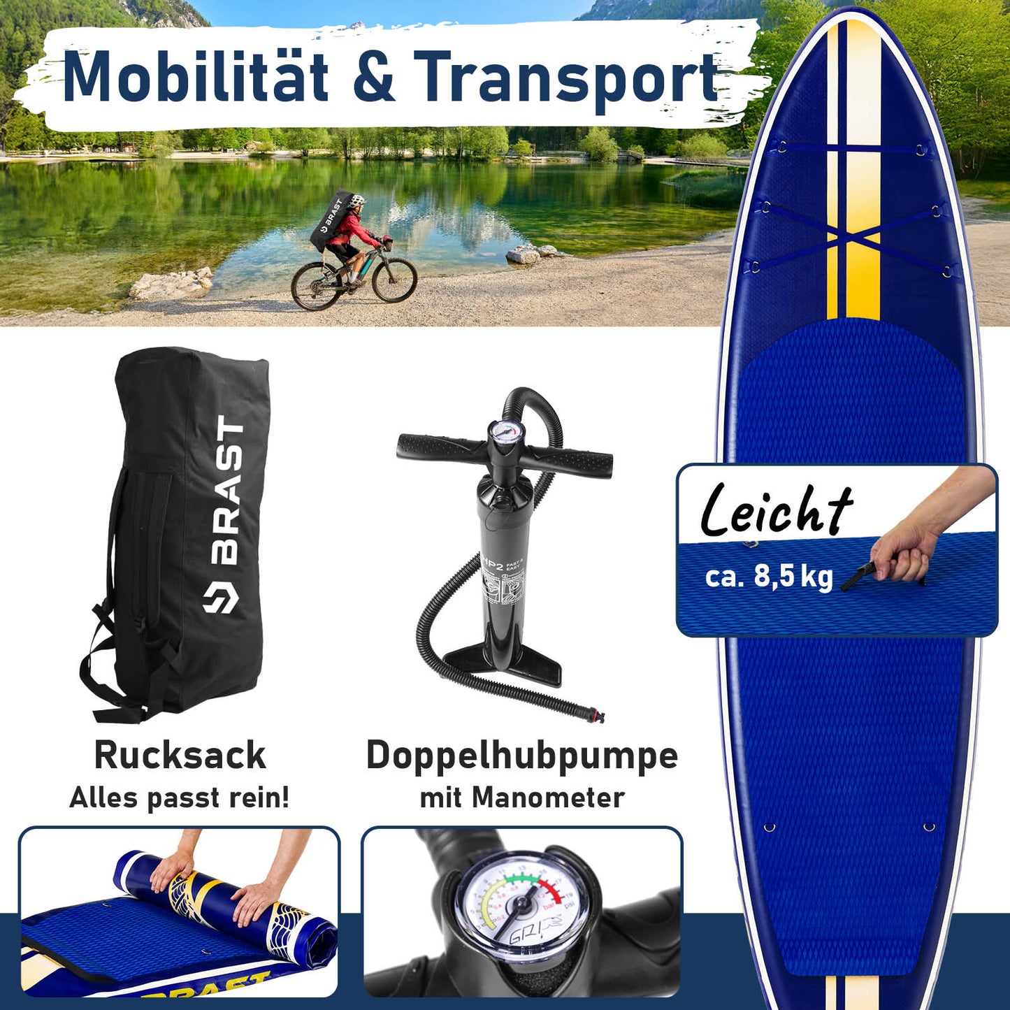 SUP Board aufblasbar mit Sitz SHARK 320 Deluxe