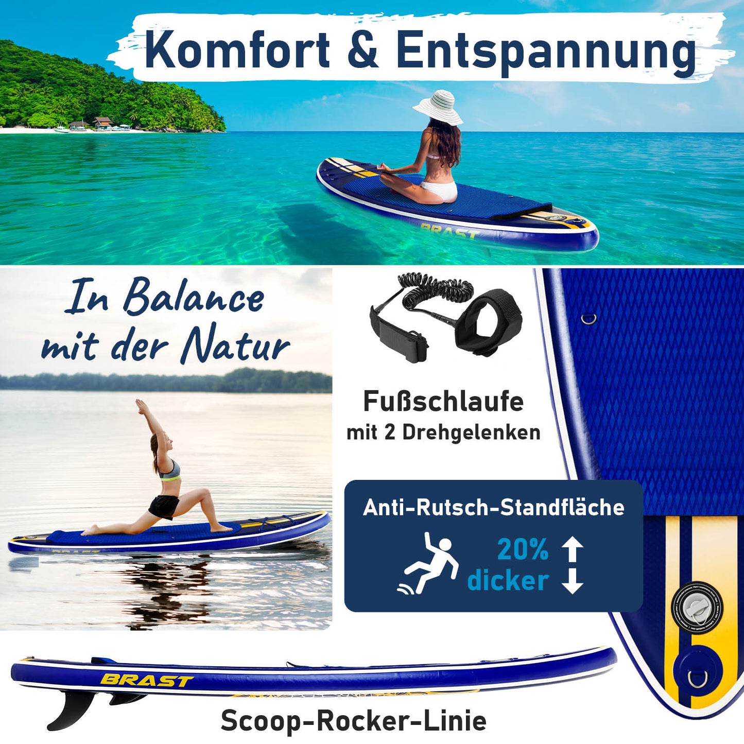 SUP Board aufblasbar mit Sitz SHARK 320 Deluxe