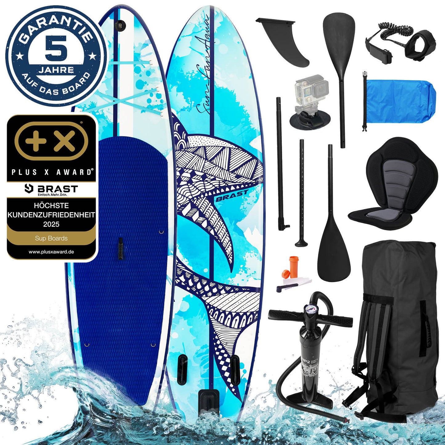 SUP Board aufblasbar mit Sitz SHARK 320 Splash