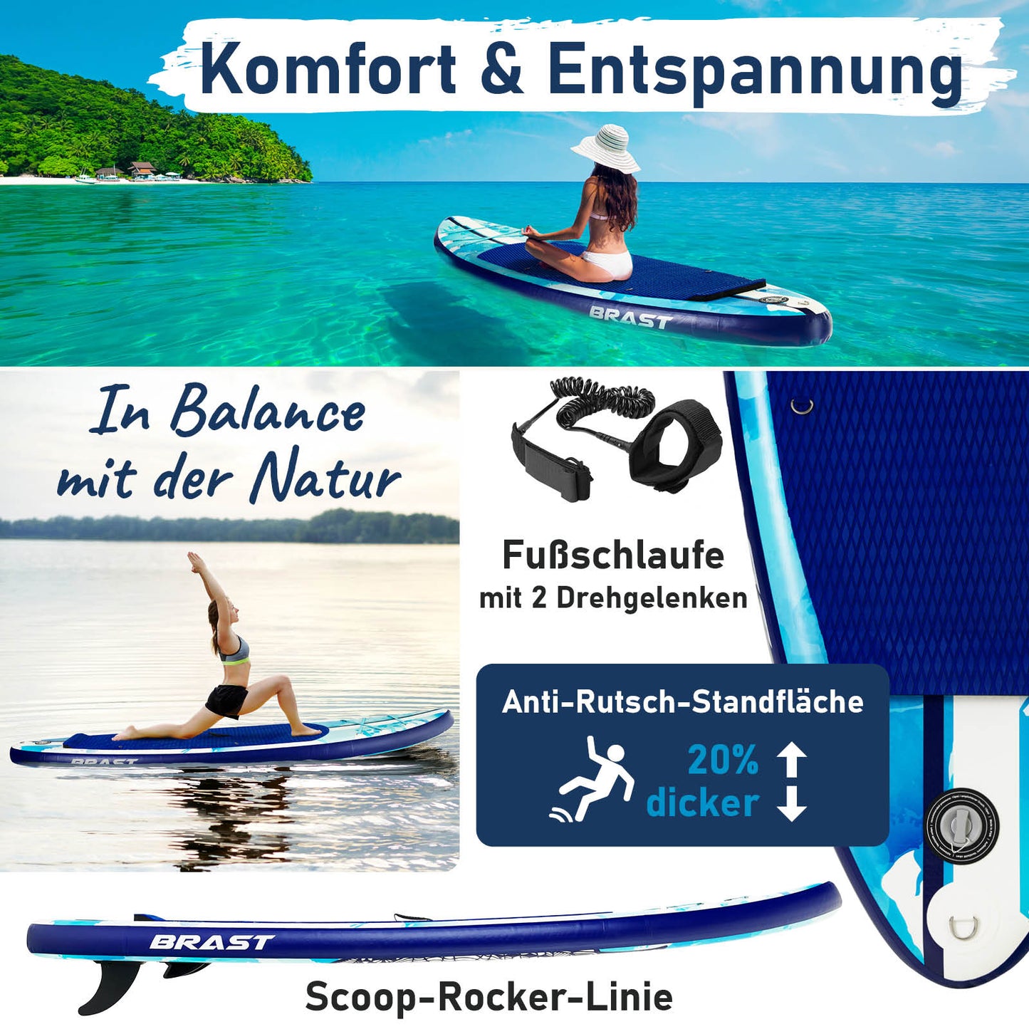 SUP Board aufblasbar mit Sitz SHARK 320 Splash
