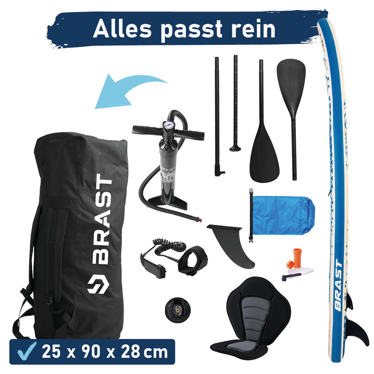Aufblasbares SUP Board Set mit Sitz TRIBAL 320