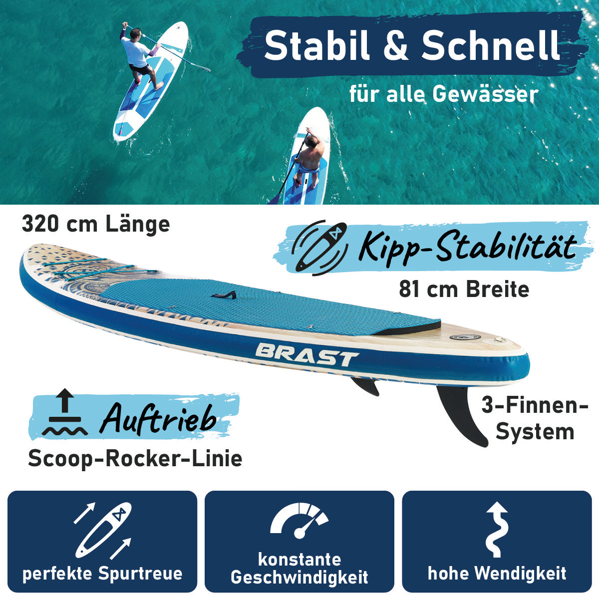 Aufblasbares SUP Board Set mit Sitz TRIBAL 320