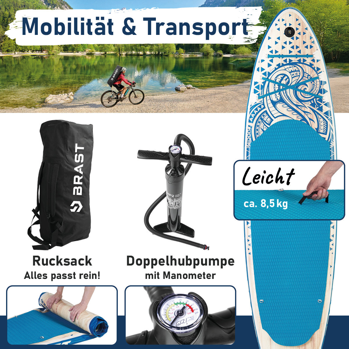 Aufblasbares SUP Board Set mit Sitz TRIBAL 320