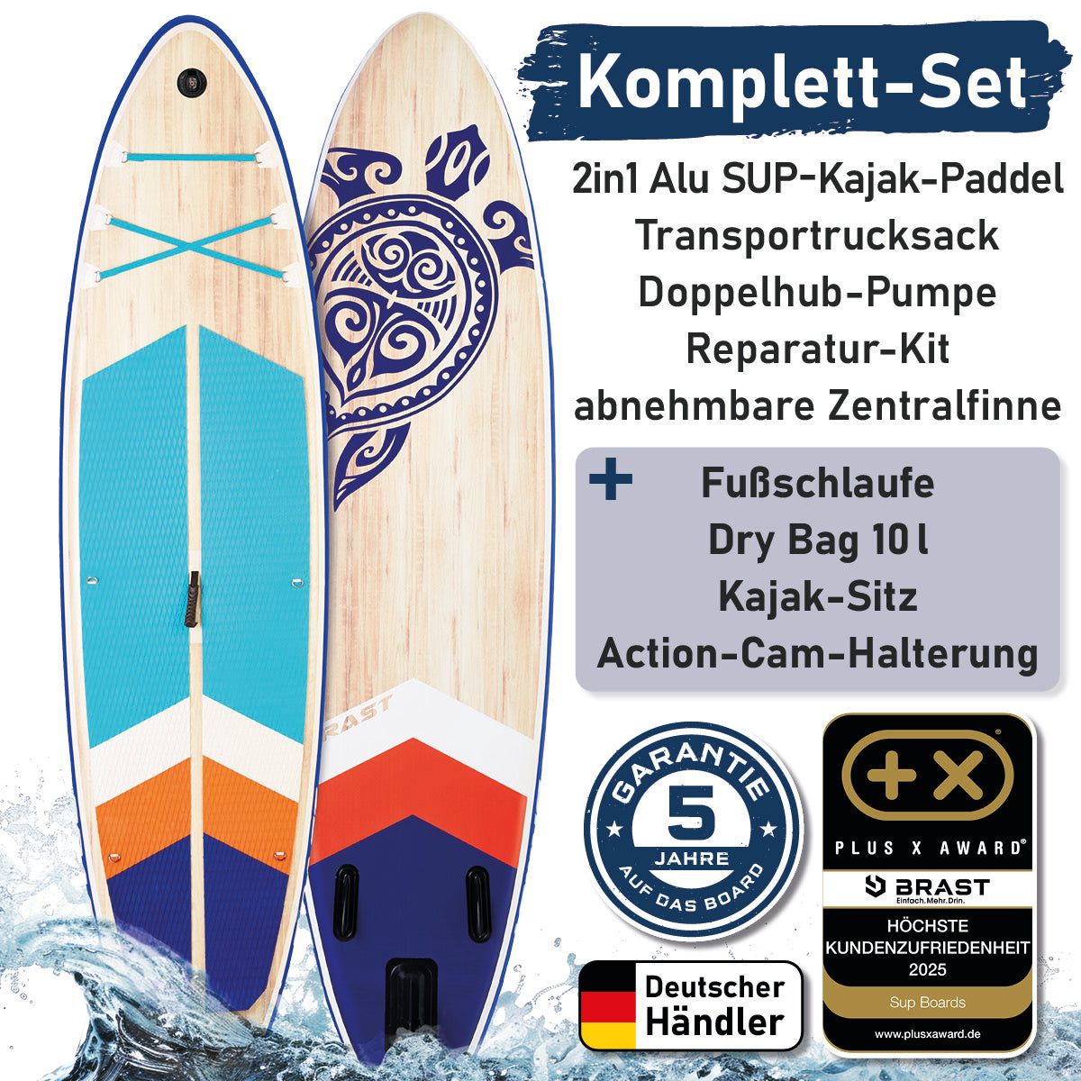Aufblasbares SUP Board Set mit Sitz TURTLE 320