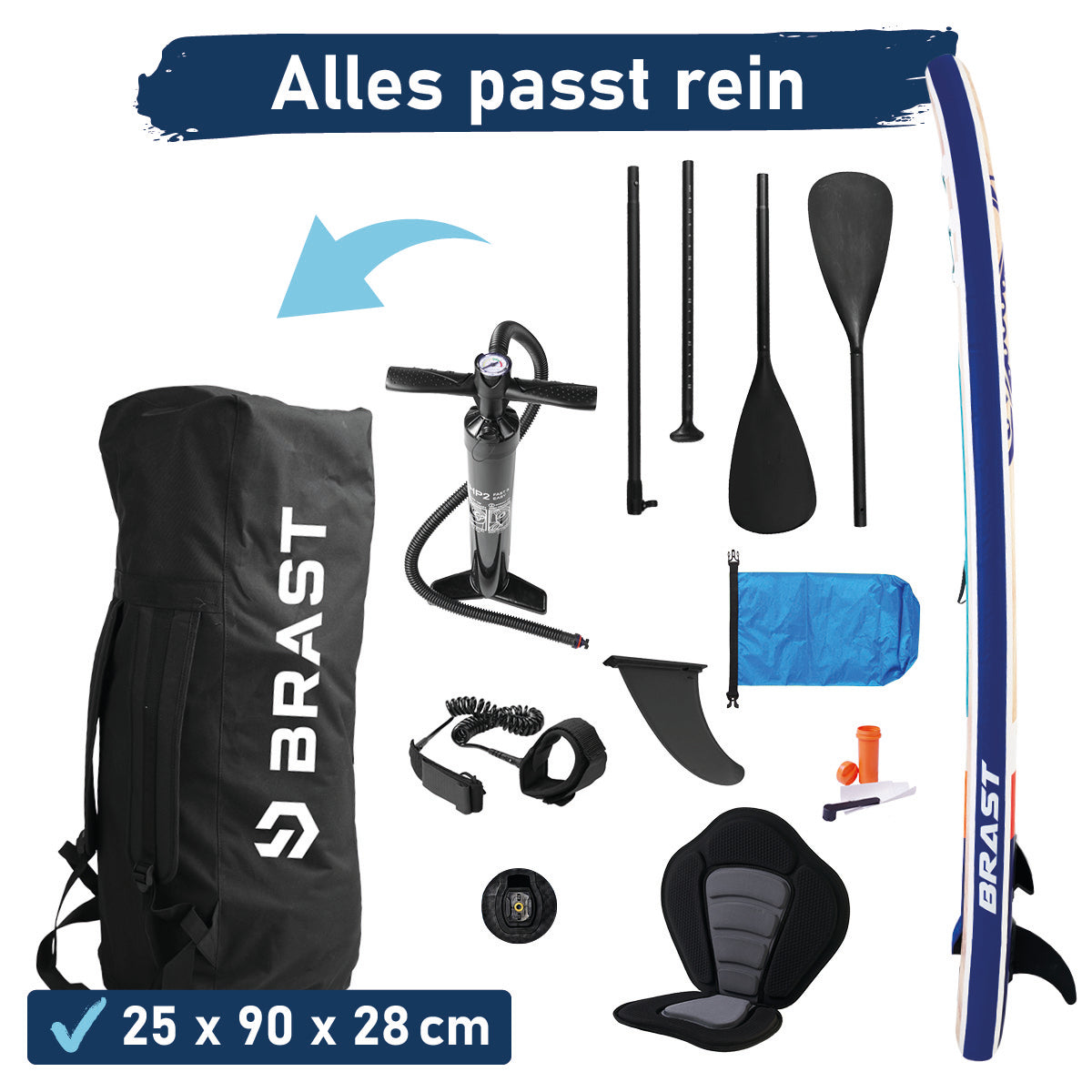 Aufblasbares SUP Board Set mit Sitz TURTLE 320
