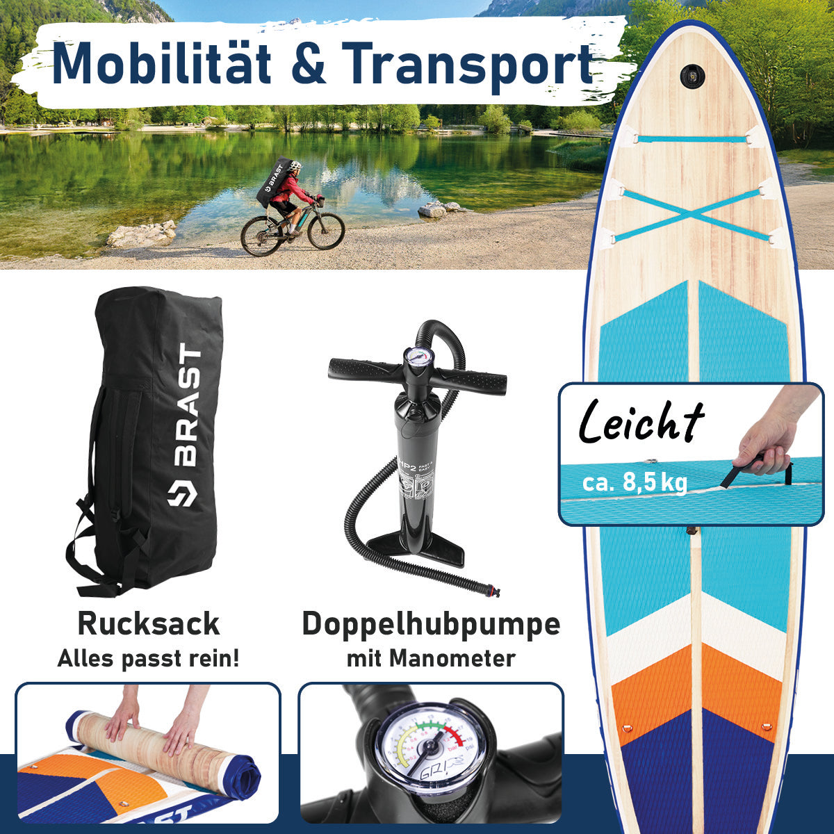 Aufblasbares SUP Board Set mit Sitz TURTLE 320