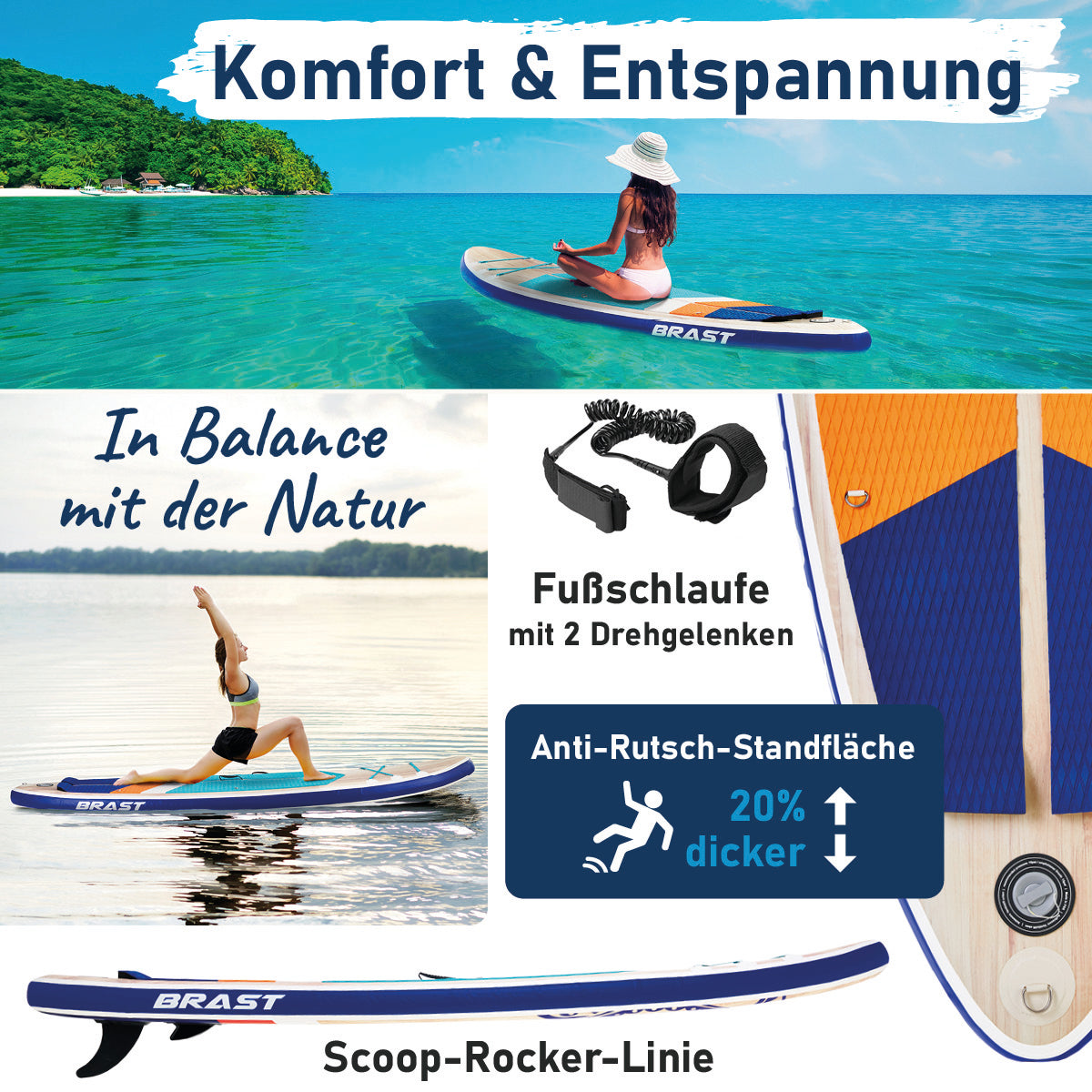 Aufblasbares SUP Board Set mit Sitz TURTLE 320