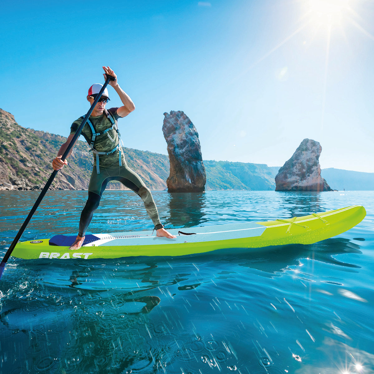 SUP Board aufblasbar TURTLE 320 green