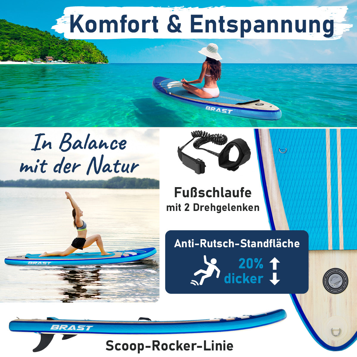 SUP Board aufblasbar TROPIC 320 Wave