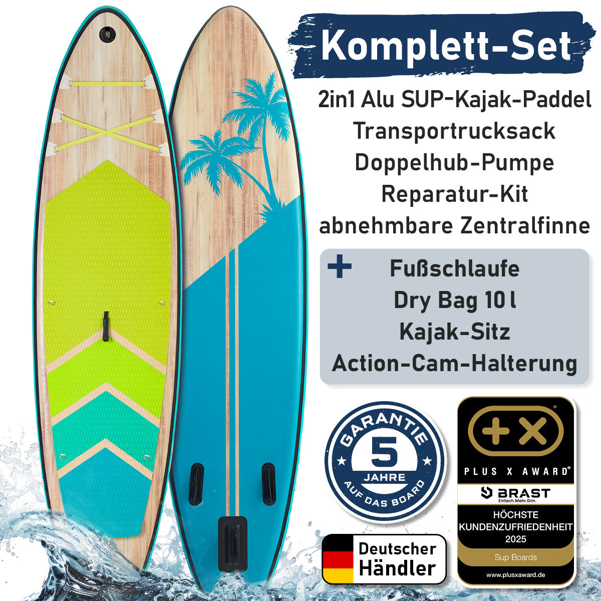 SUP Board aufblasbar TROPIC 320 petrol