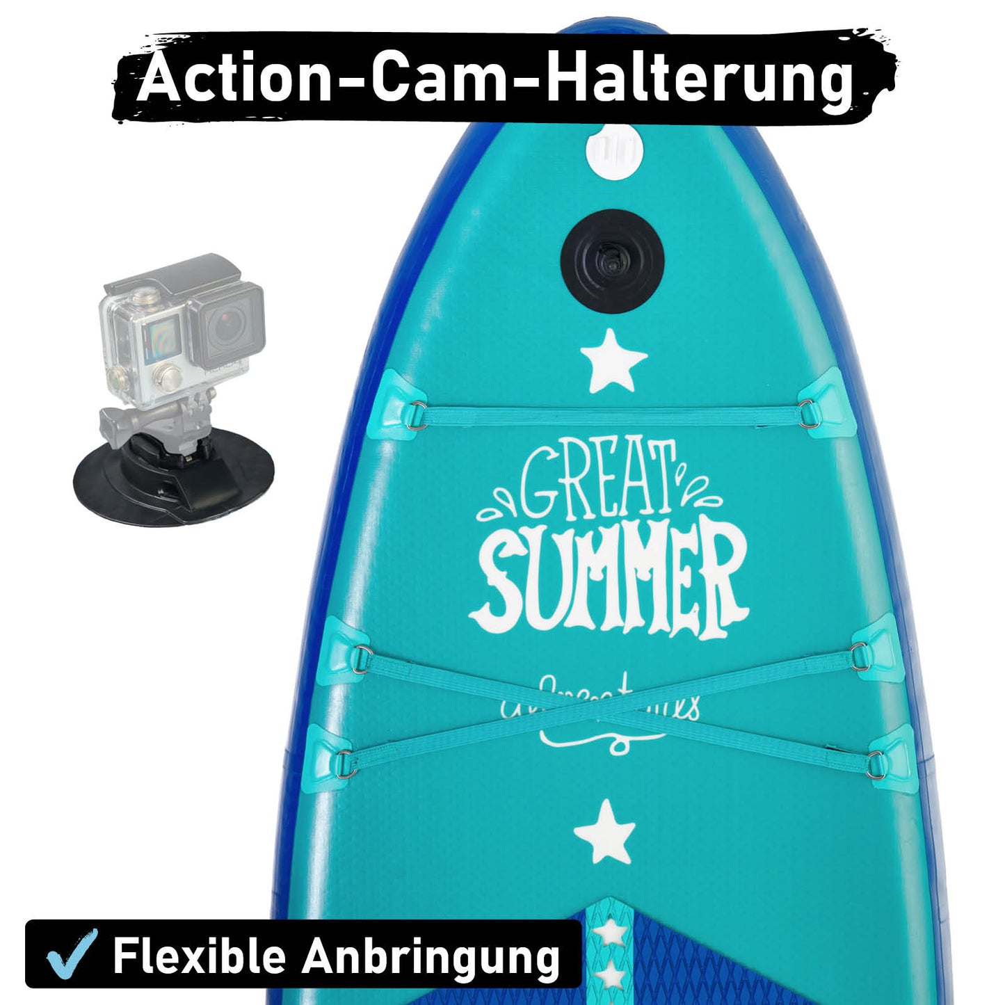SUP Board aufblasbar LED SUMMER 320 petrol