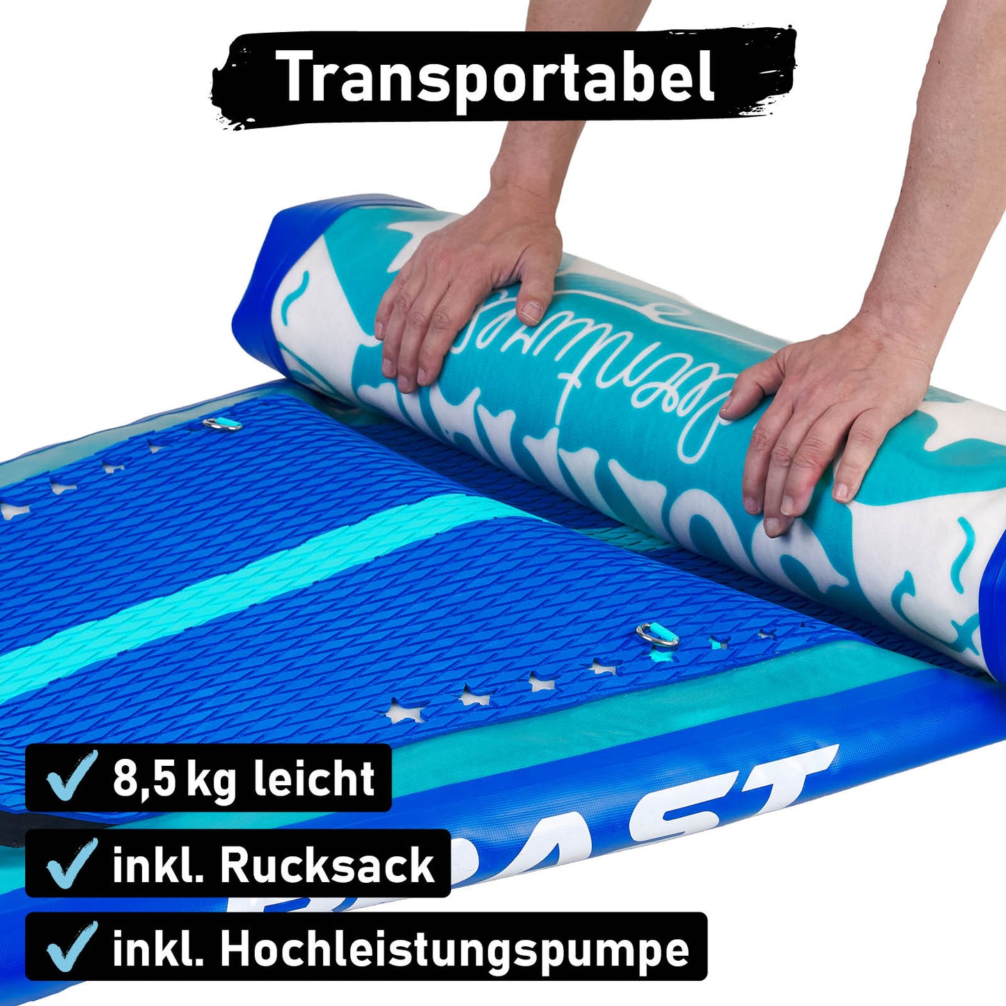 SUP Board aufblasbar LED SUMMER 320 petrol