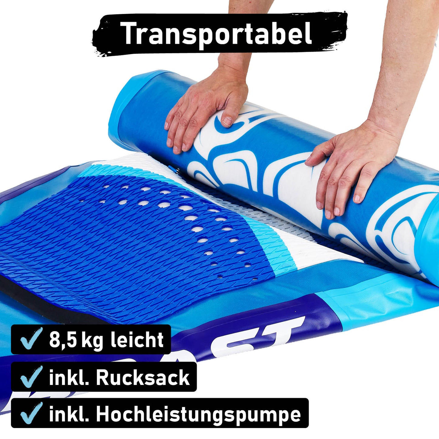 SUP Board aufblasbar LED TURTLE 320 blue