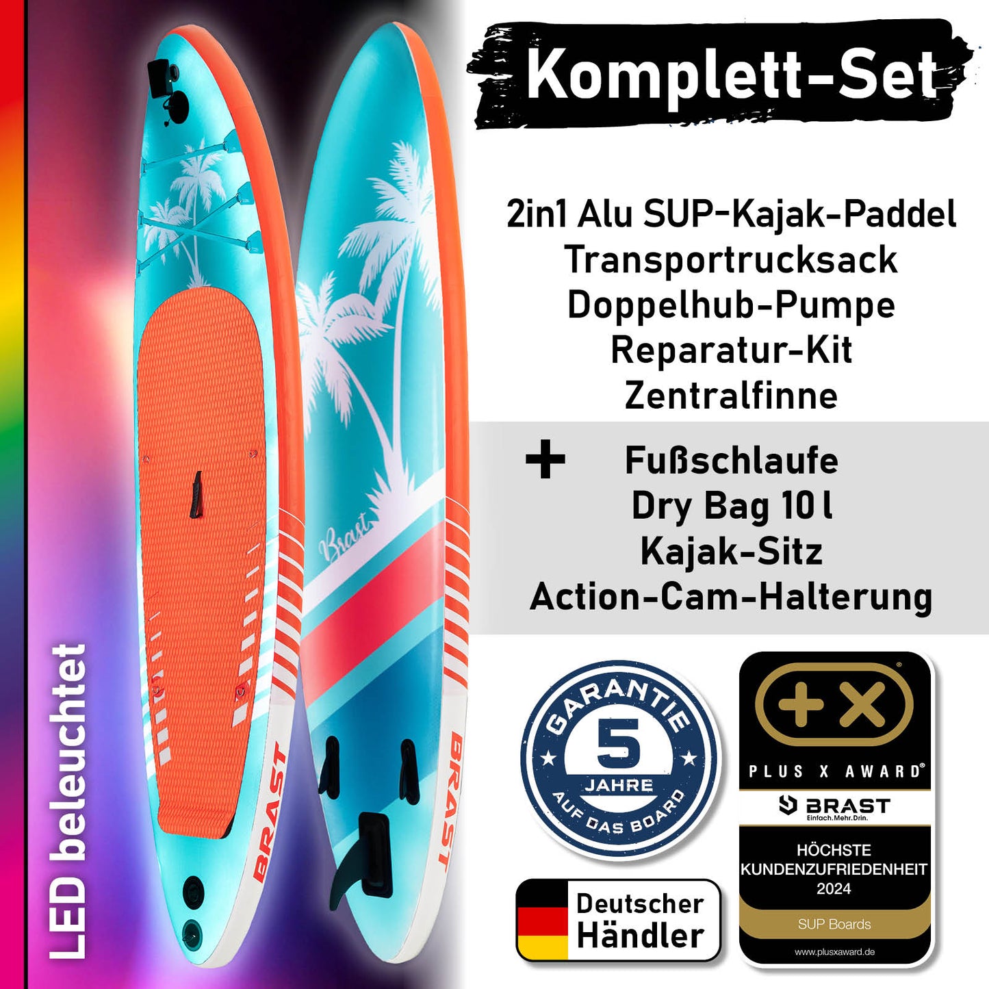 SUP Board aufblasbar LED HAWAII 320