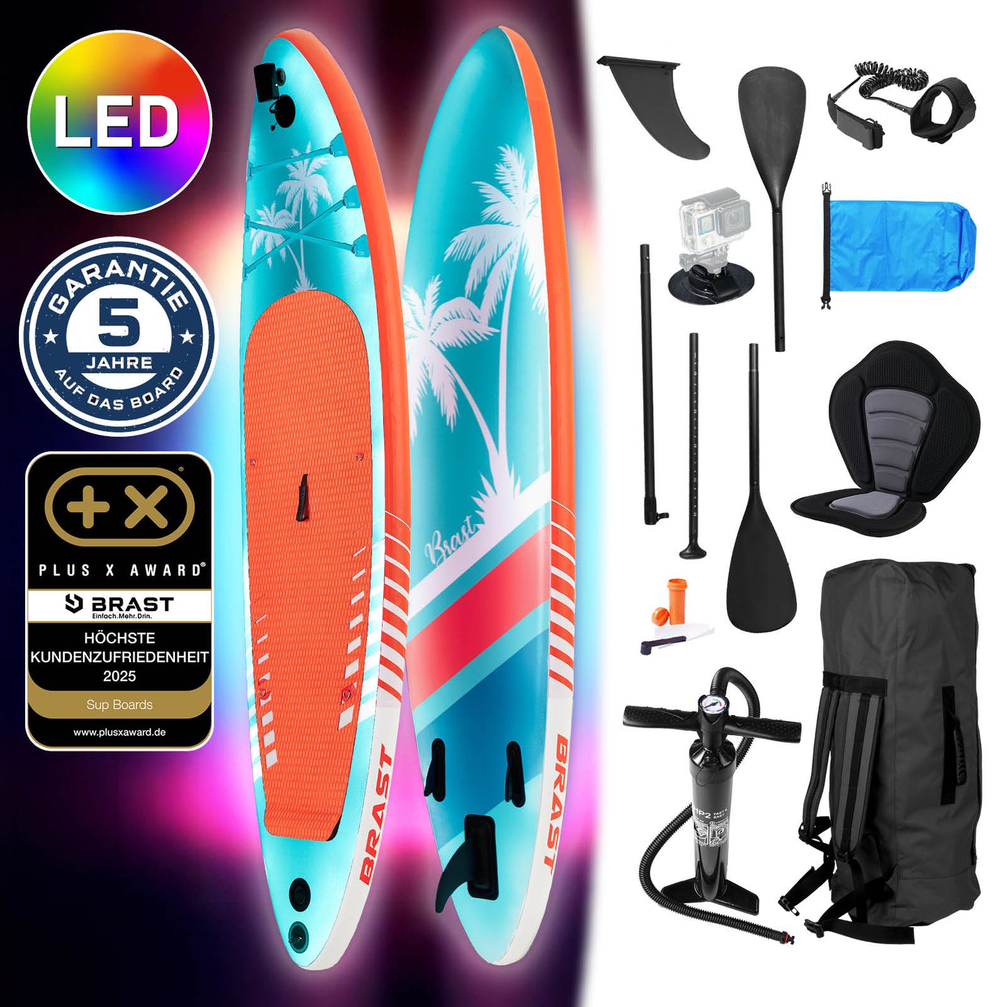 SUP Board aufblasbar LED HAWAII 320