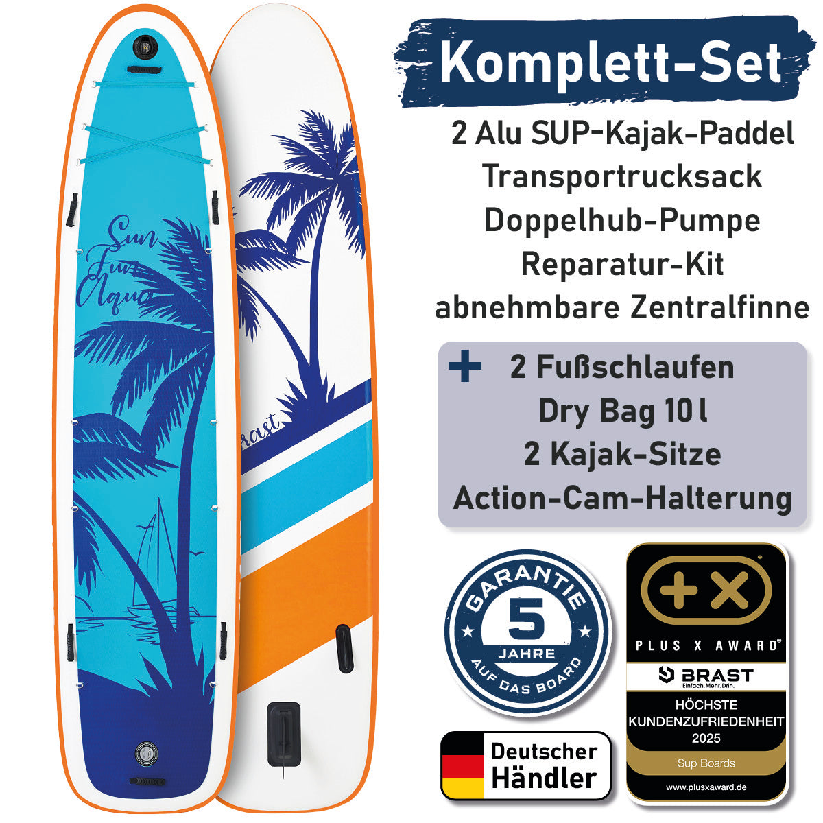 XXL SUP Board aufblasbar FAMILY HAWAII 370
