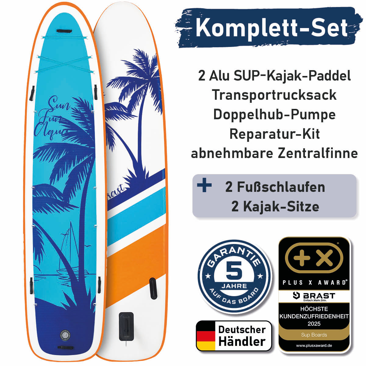XXL SUP Board aufblasbar FAMILY HAWAII 370