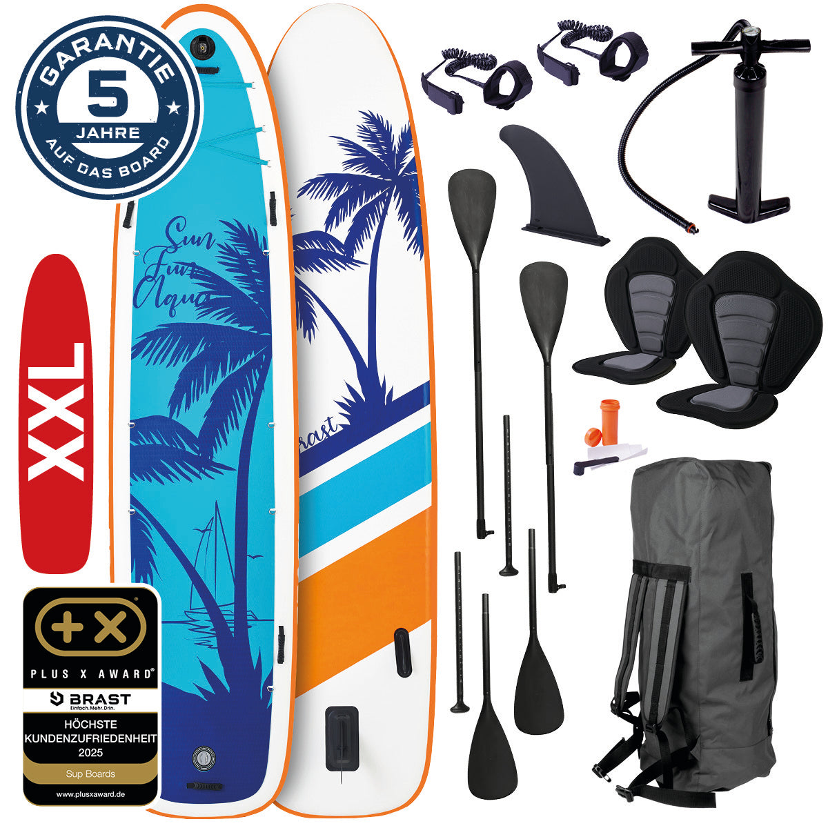 XXL SUP Board aufblasbar FAMILY HAWAII 370