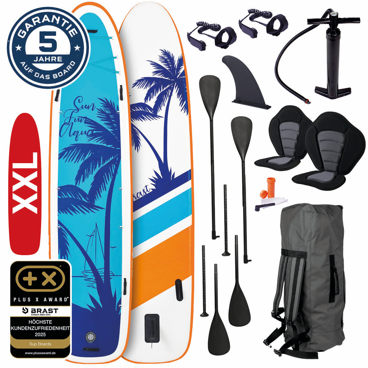 XXL SUP Board aufblasbar FAMILY HAWAII 370