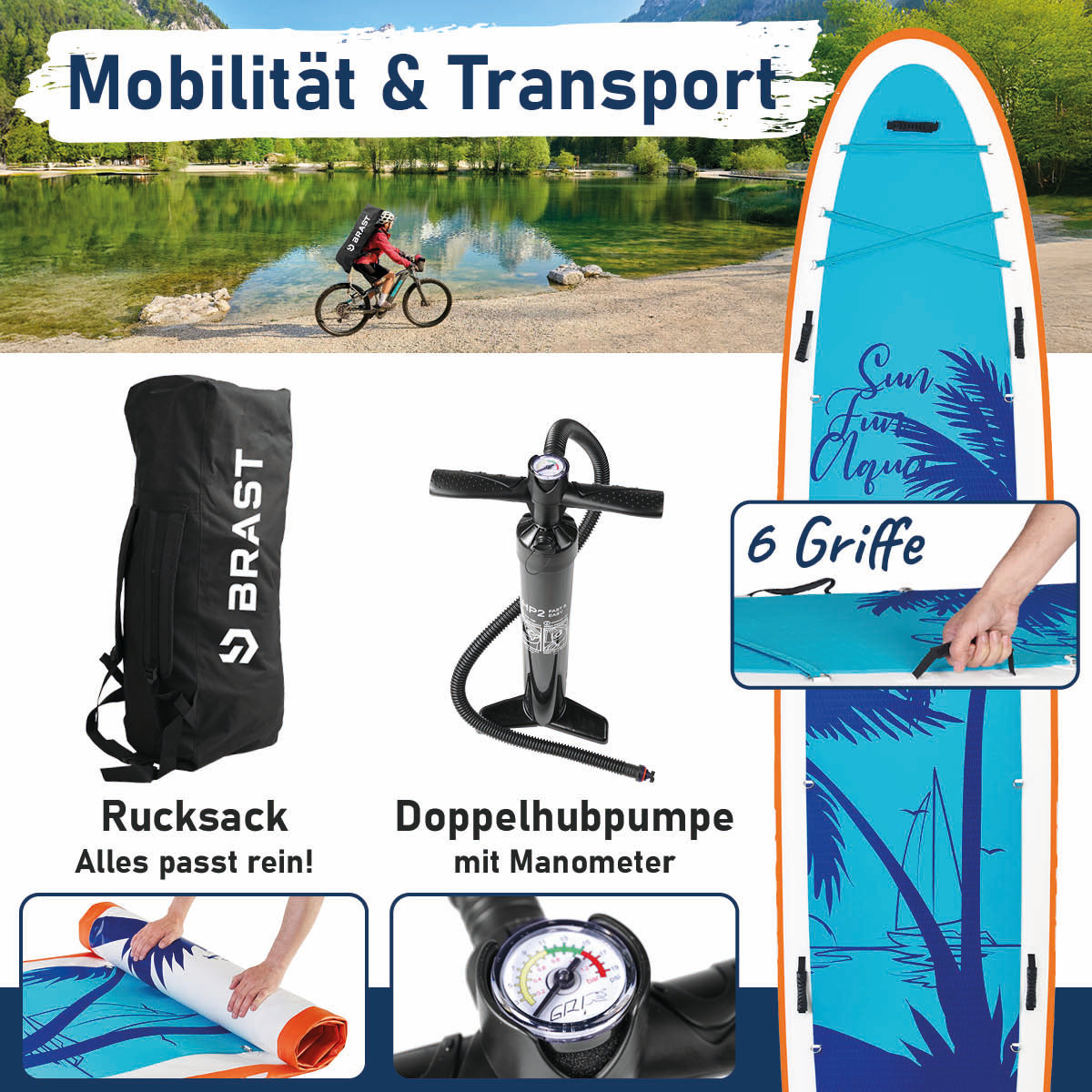 XXL SUP Board aufblasbar FAMILY HAWAII 370