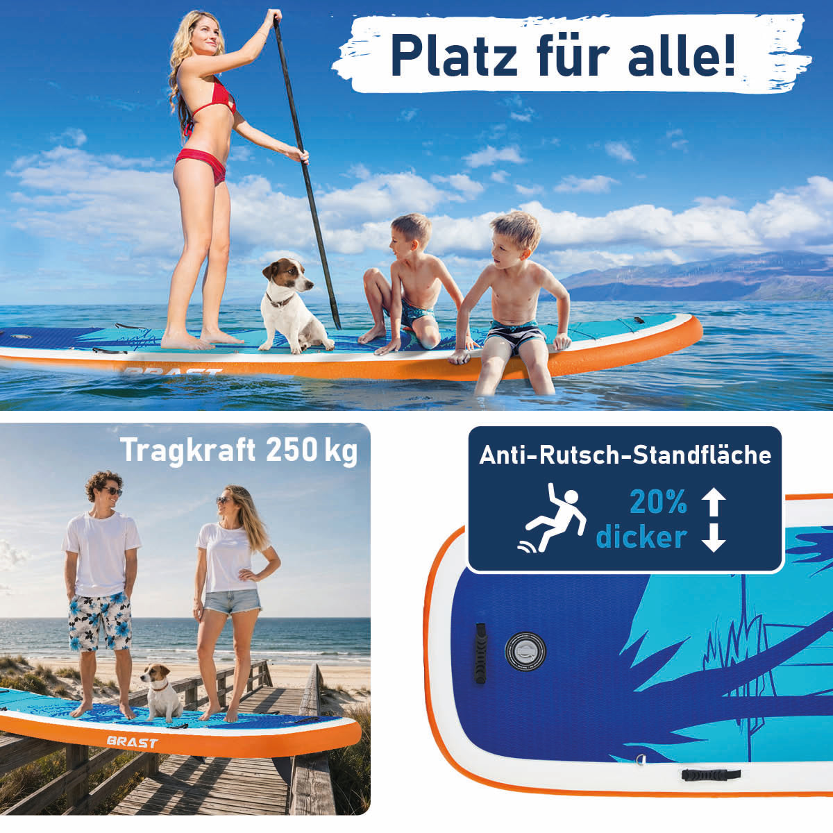 XXL SUP Board aufblasbar FAMILY HAWAII 370