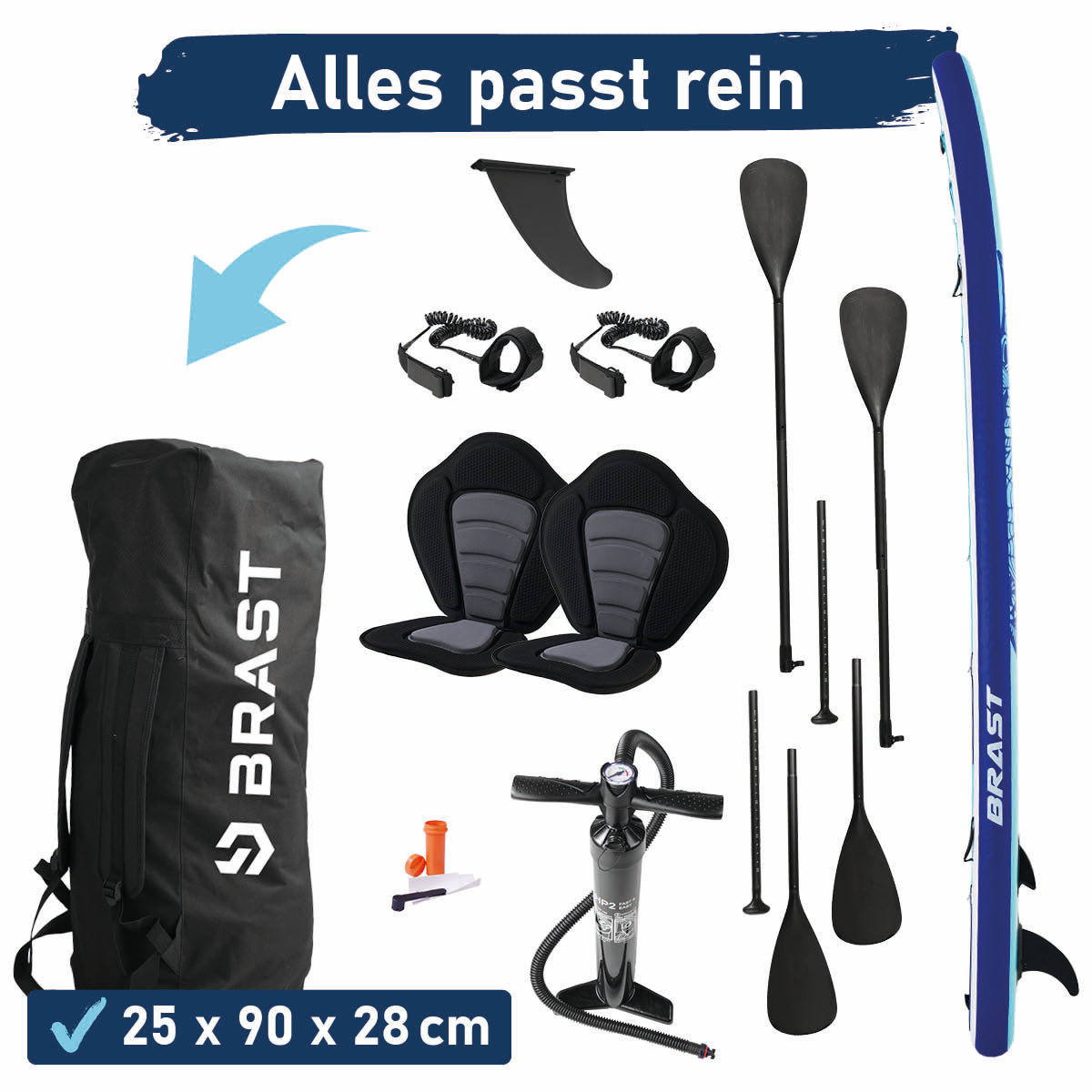 XXL SUP Board aufblasbar FAMILY SHARK 370