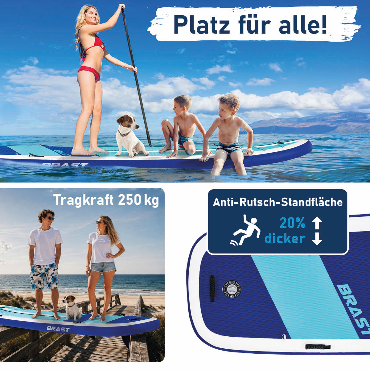 XXL SUP Board aufblasbar FAMILY SHARK 370