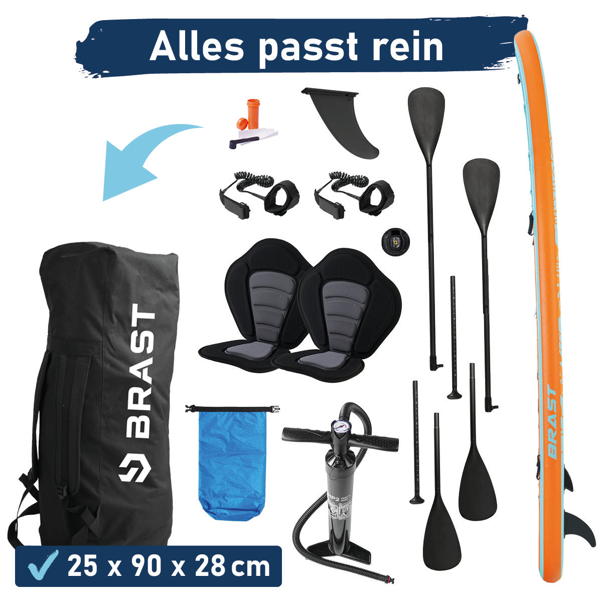 XXL SUP Board aufblasbar FAMILY SUMMER 370