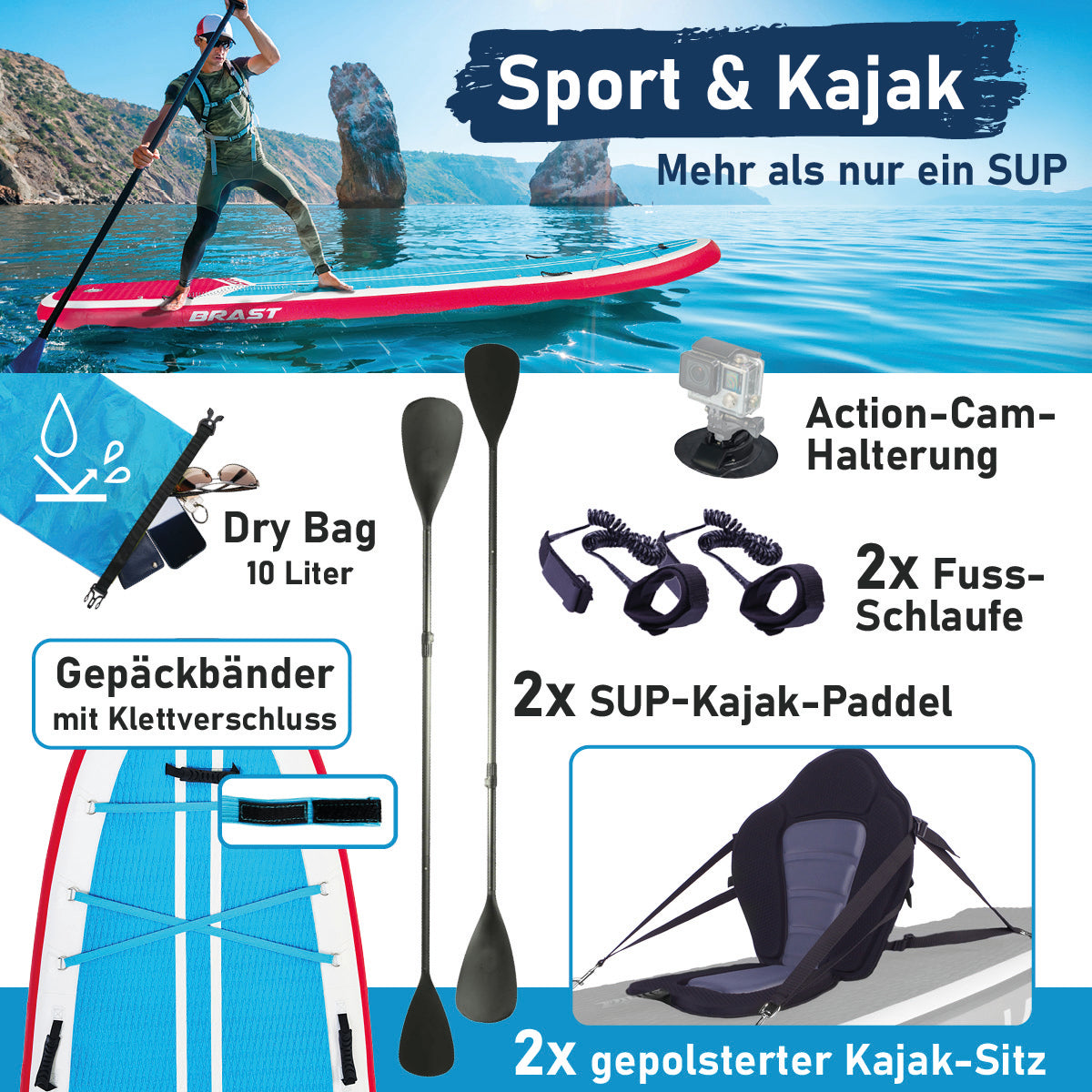 XXL SUP Board aufblasbar FAMILY TURTLE 370