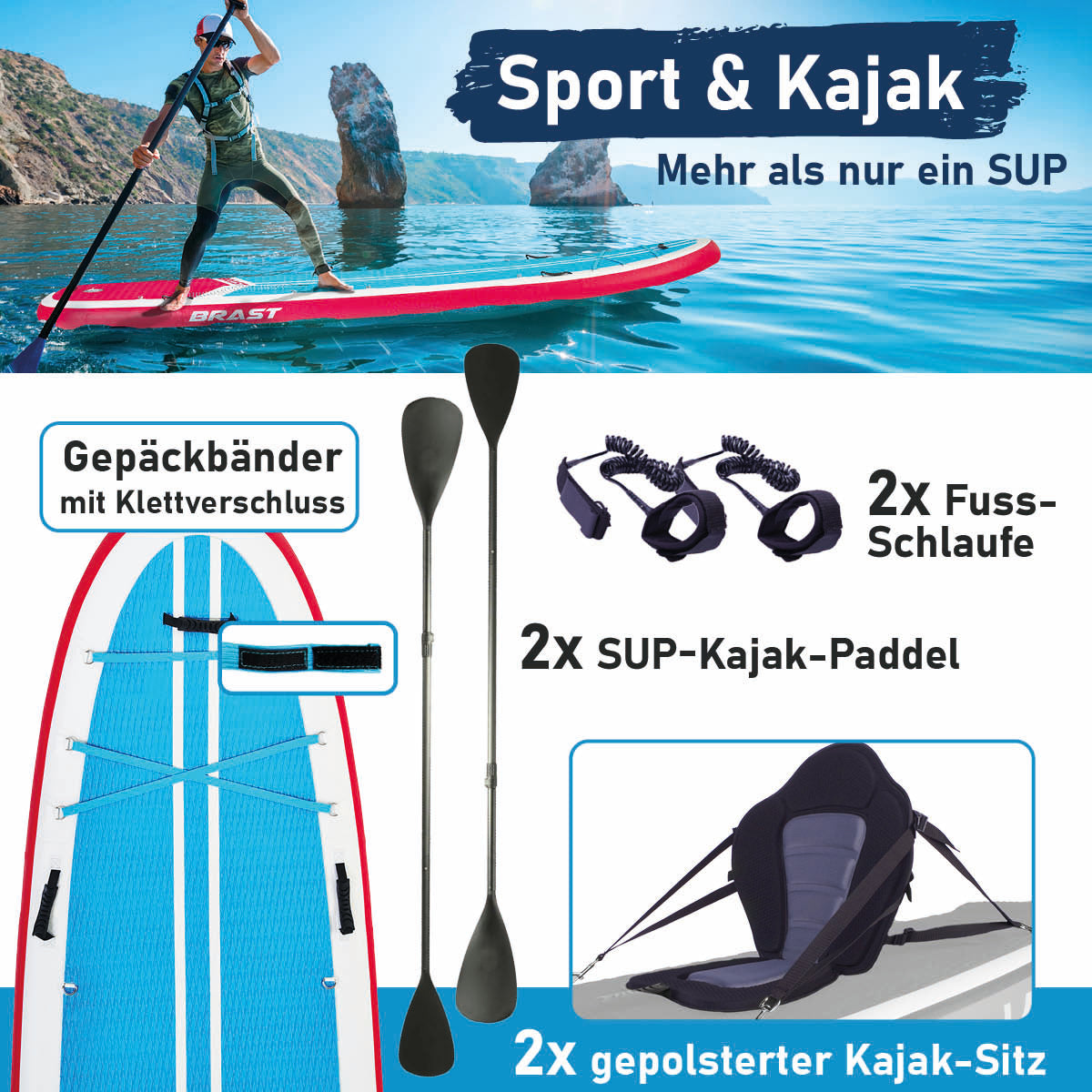 XXL SUP Board aufblasbar FAMILY TURTLE 370
