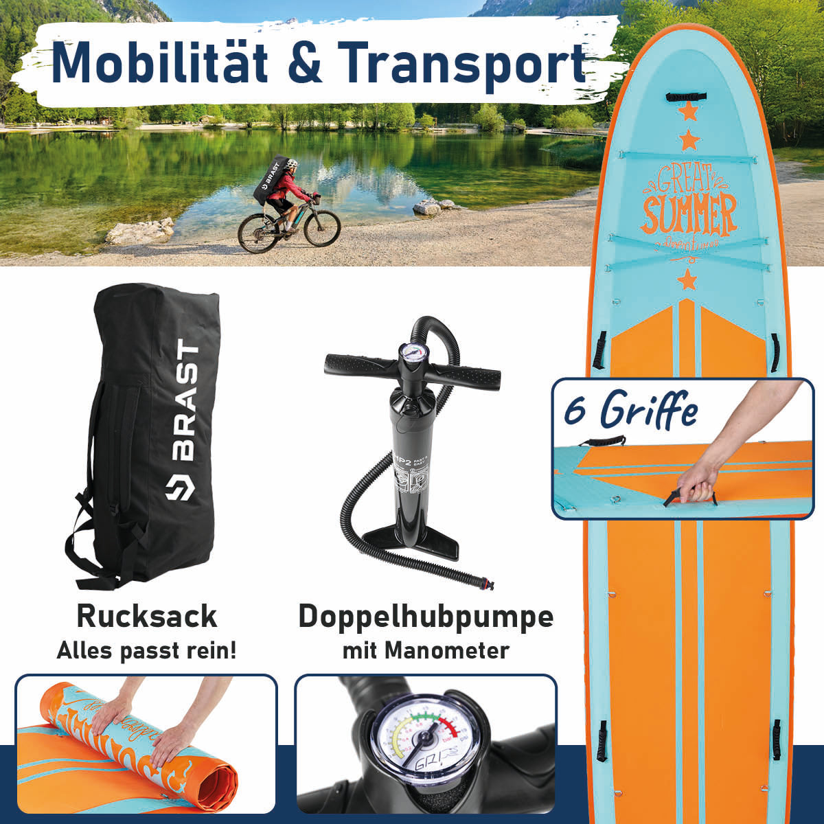 XXL SUP Board aufblasbar FAMILY SUMMER 370