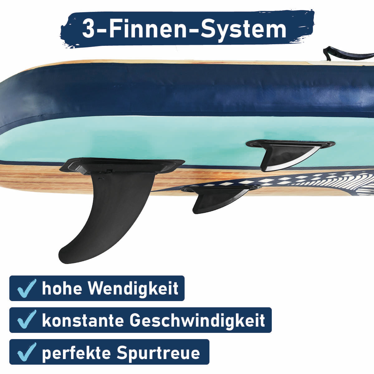 XXL SUP Board aufblasbar FAMILY SHARK natural 370