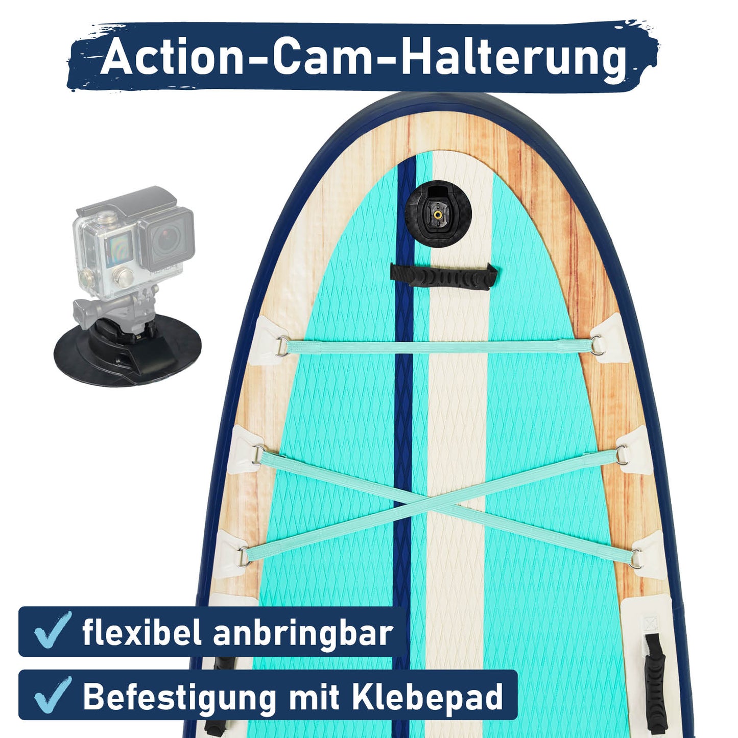 XXL SUP Board aufblasbar FAMILY SHARK natural 370