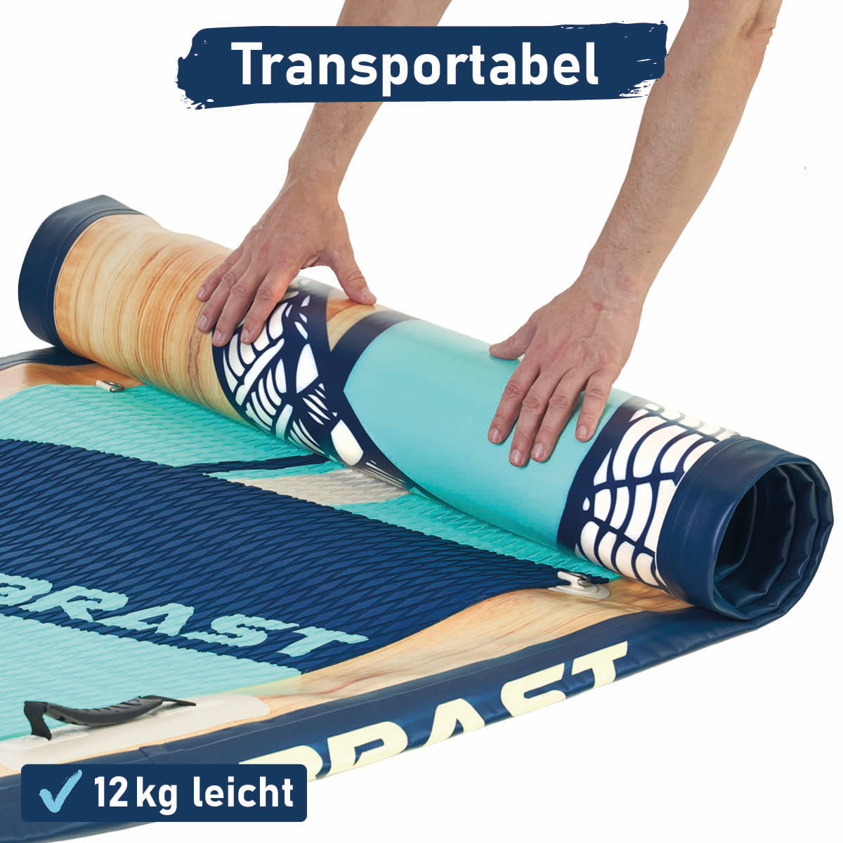 XXL SUP Board aufblasbar FAMILY SHARK natural 370