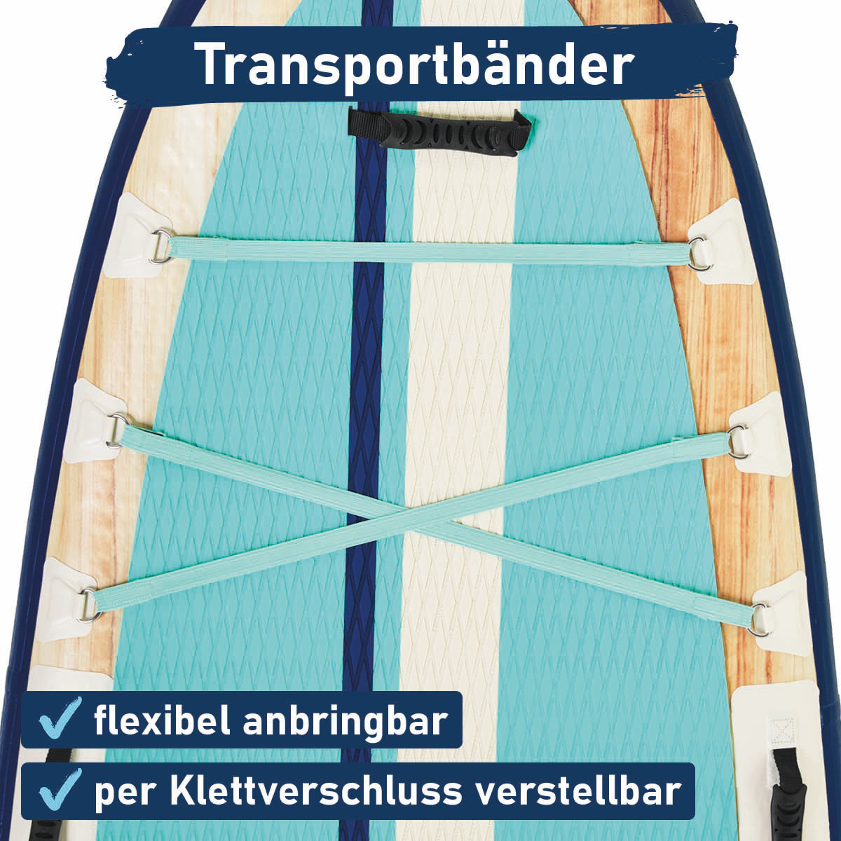 XXL SUP Board aufblasbar FAMILY SHARK natural 370