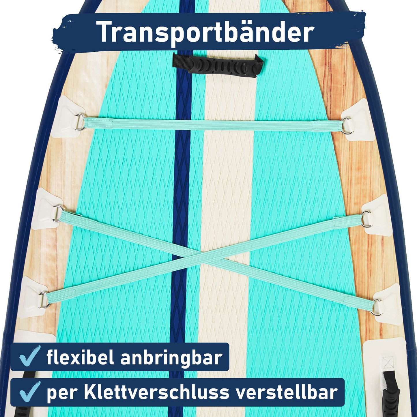 XXL SUP Board aufblasbar FAMILY SHARK natural 370
