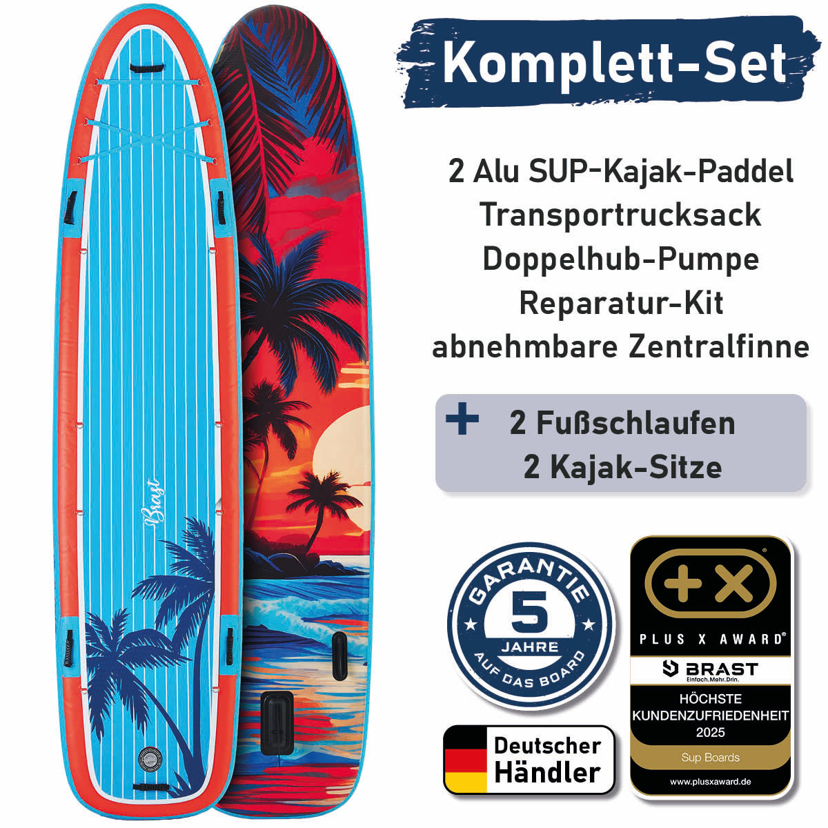 XXL SUP Board aufblasbar FAMILY SUNSET 370