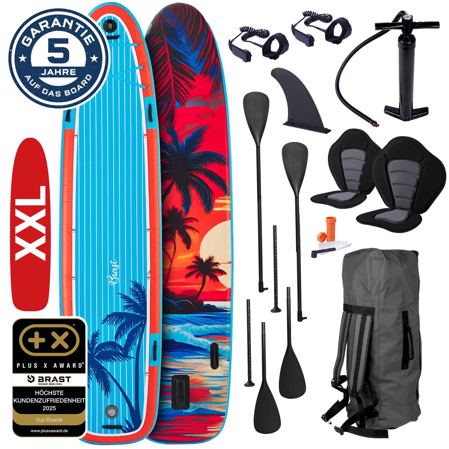 XXL SUP Board aufblasbar FAMILY SUNSET 370