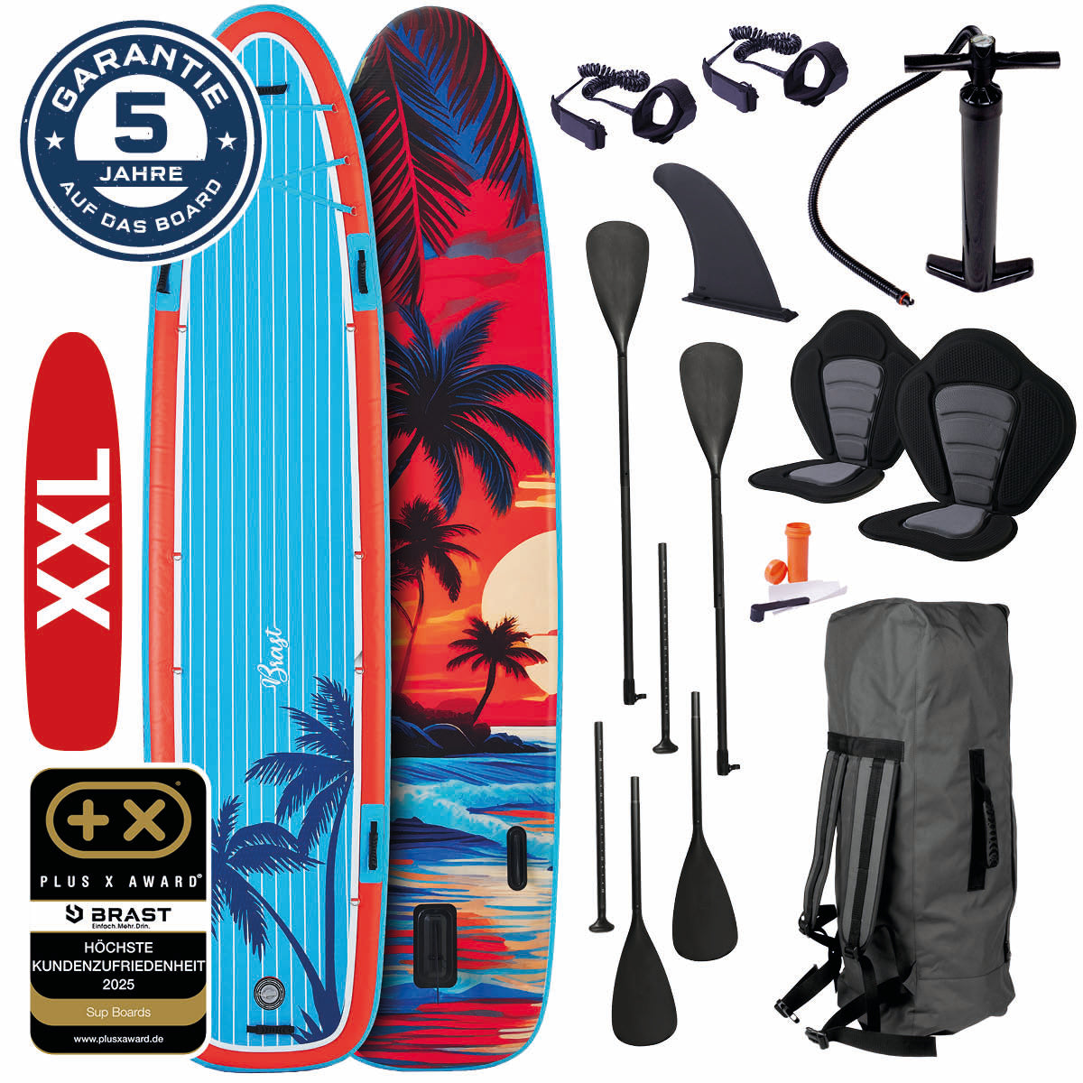 XXL SUP Board aufblasbar FAMILY SUNSET 370