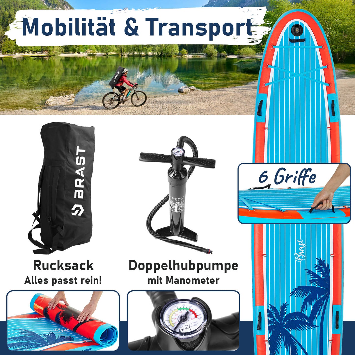 XXL SUP Board aufblasbar FAMILY SUNSET 370