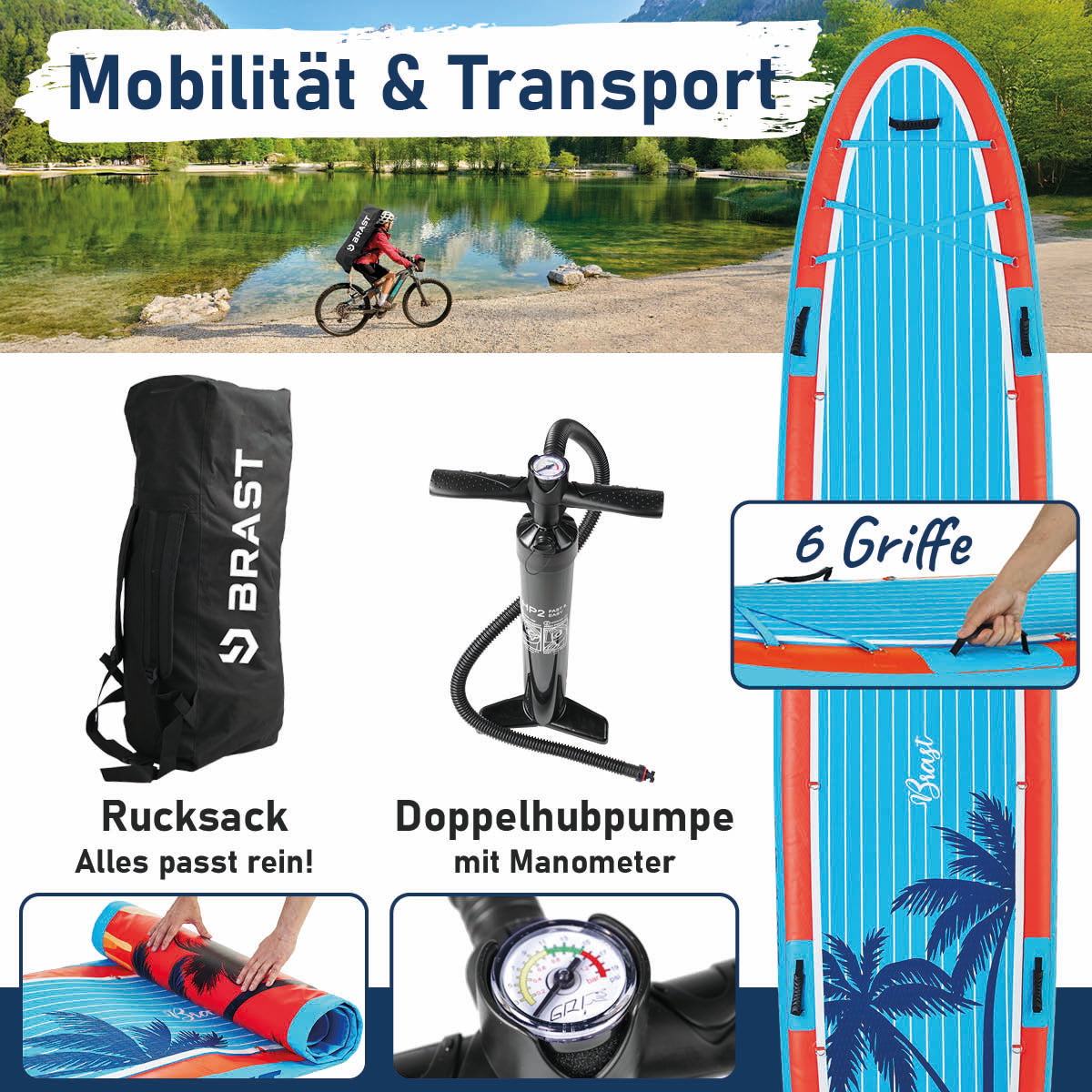 XXL SUP Board aufblasbar FAMILY SUNSET 370
