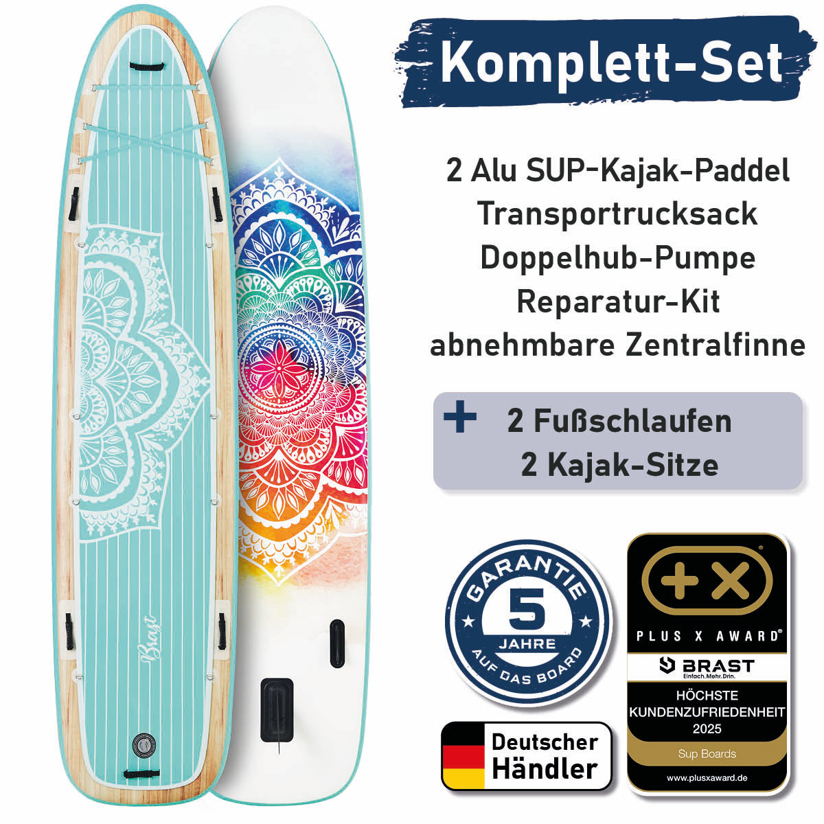 XXL SUP Board aufblasbar FAMILY MANDALA 370