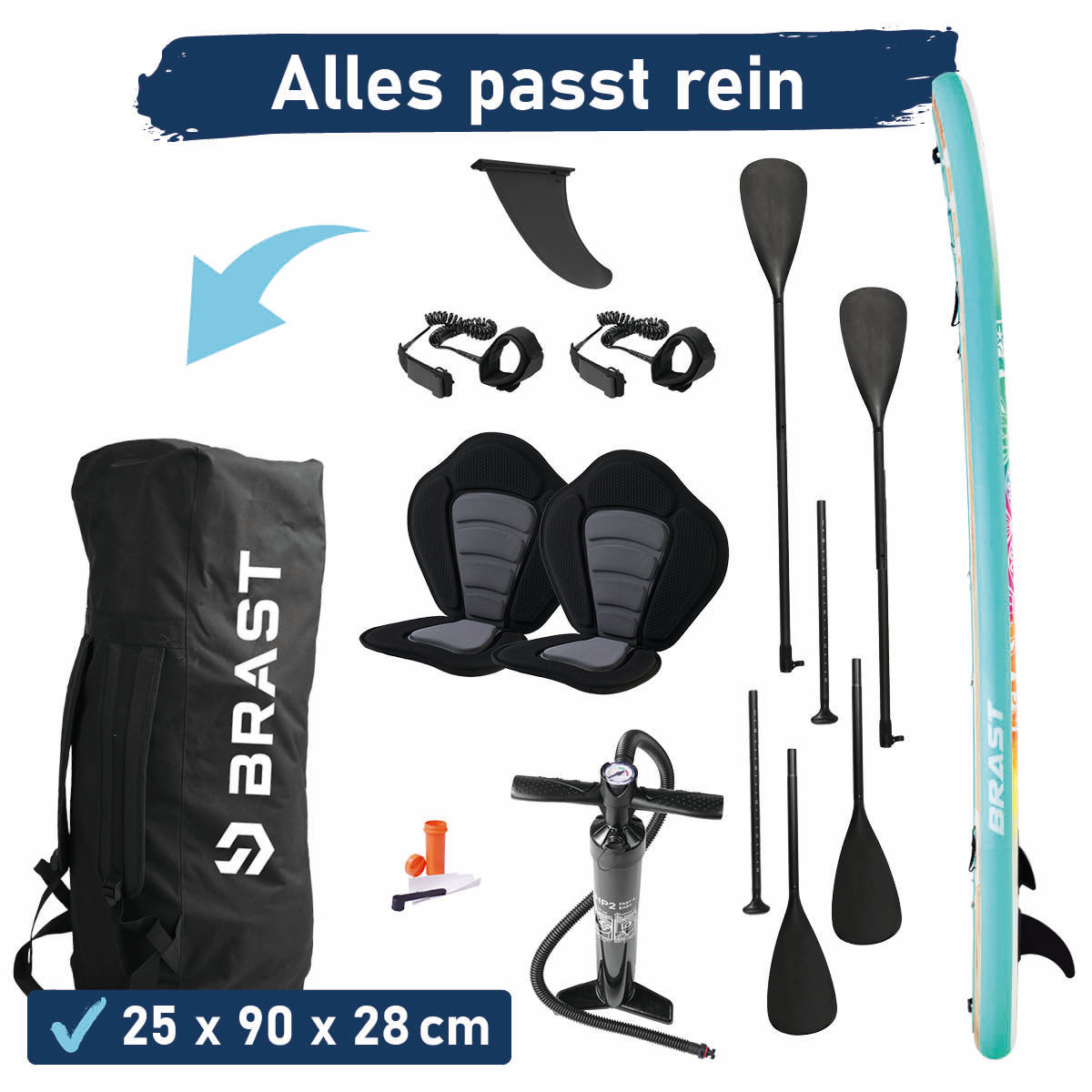 XXL SUP Board aufblasbar FAMILY MANDALA 370