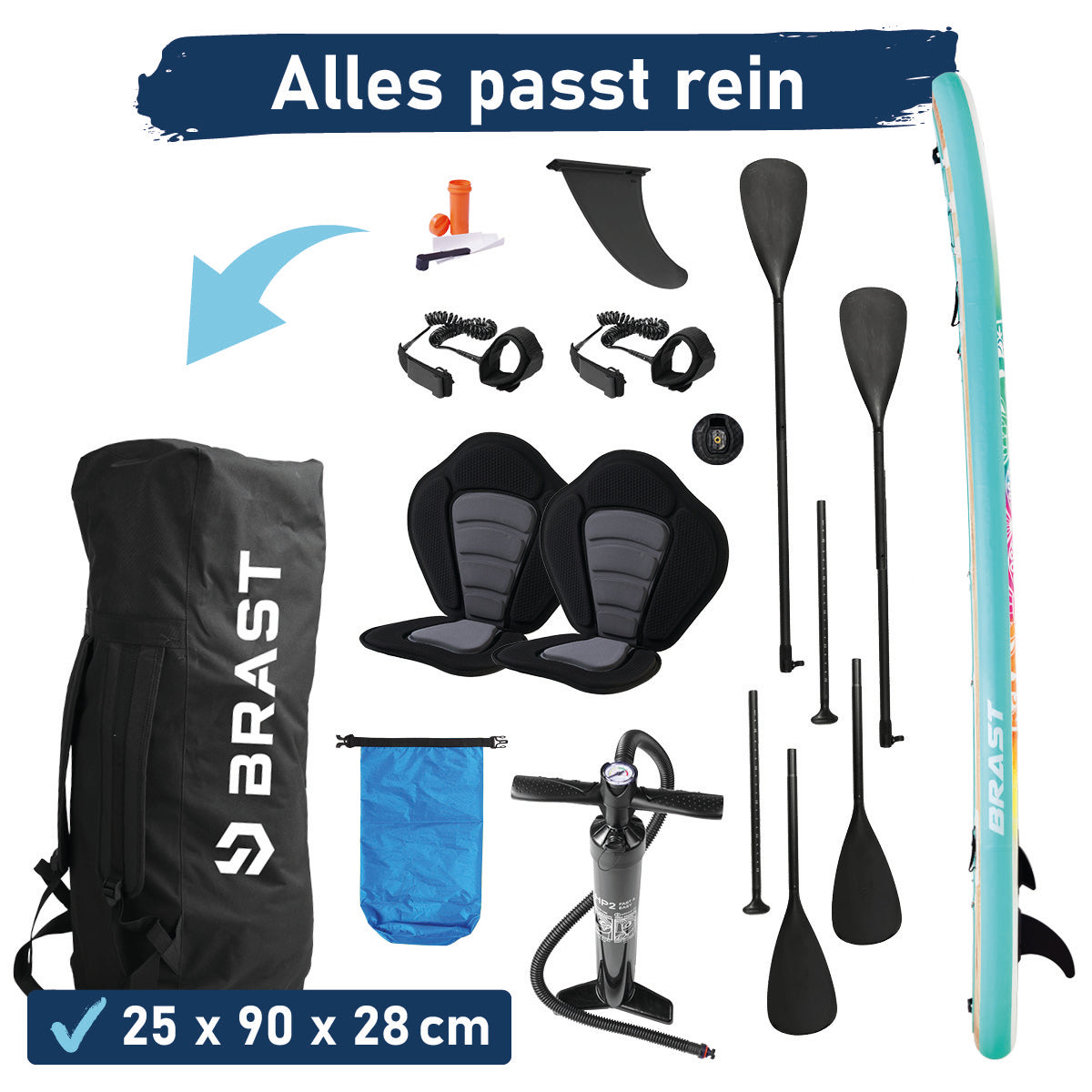 XXL SUP Board aufblasbar FAMILY MANDALA 370