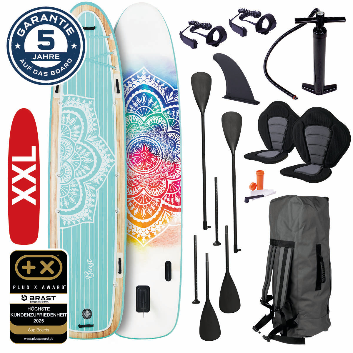 XXL SUP Board aufblasbar FAMILY MANDALA 370