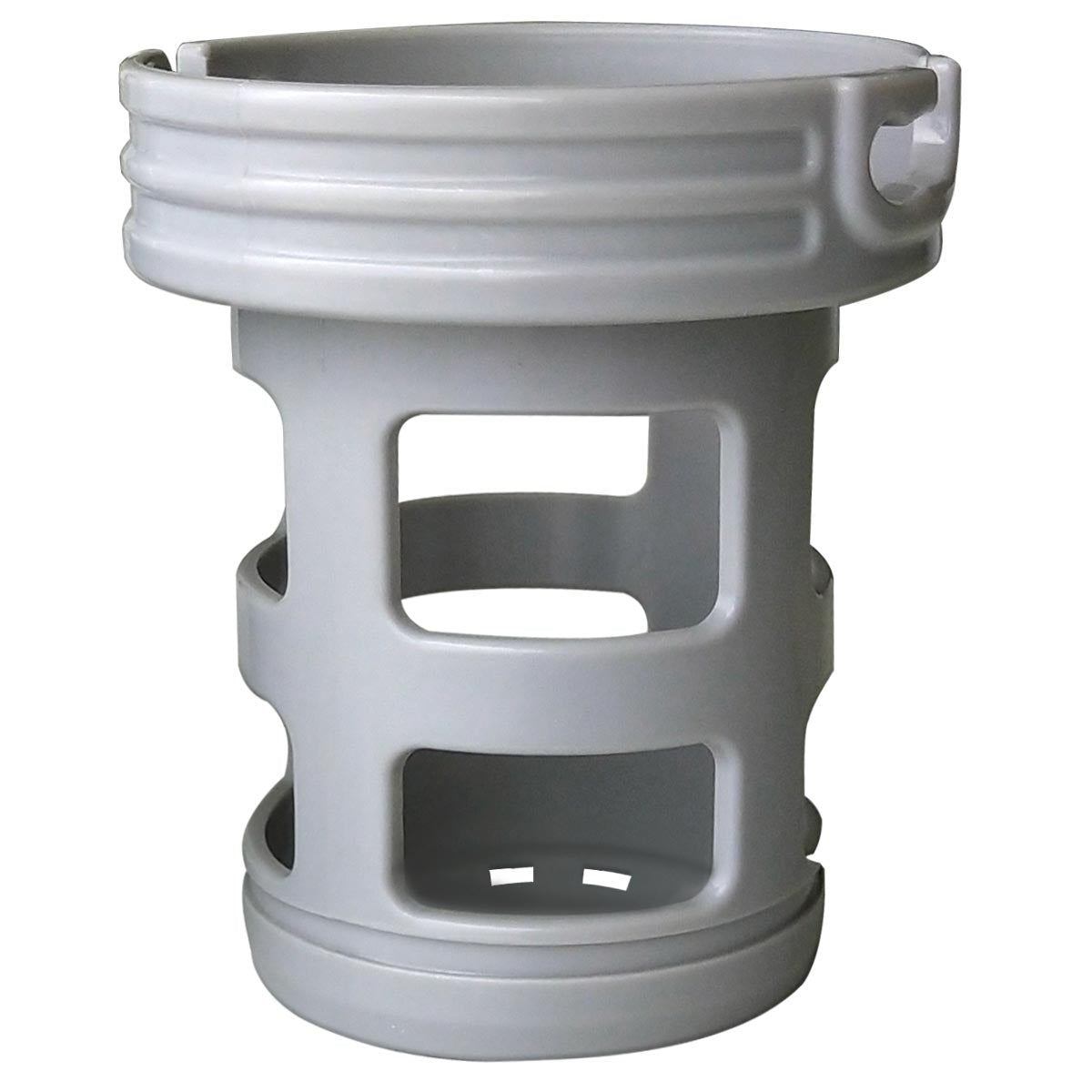 Grau-weißer Basis-Filter aus Kunststoff für MSpa Whirlpools mit offenem Gitterdesign.