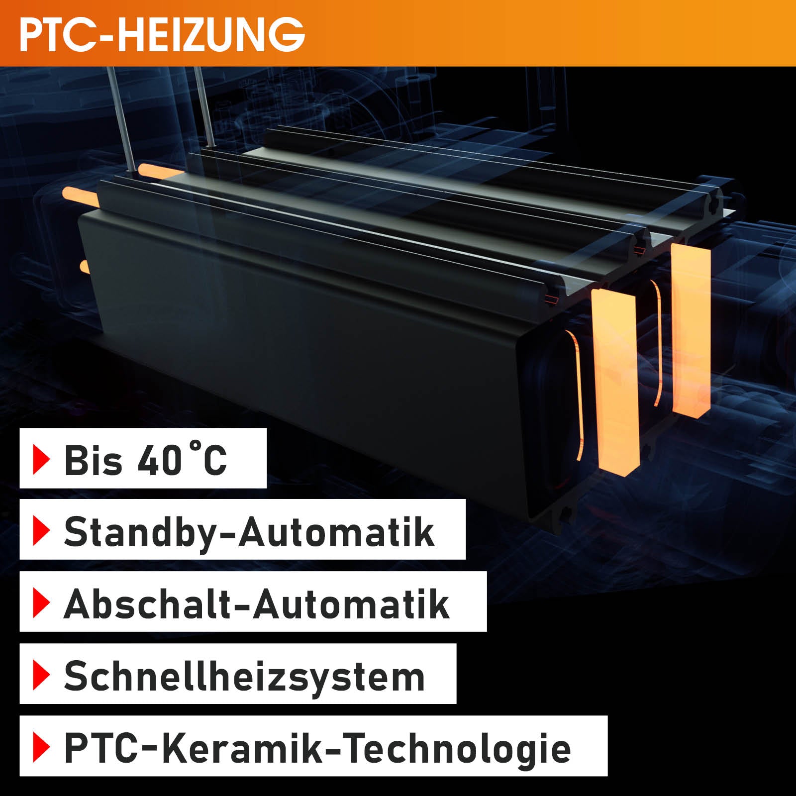 PTC-Keramik Heizung mit Standby-Automatik und Schnellheizfunktion für Whirlpool Outdoor.