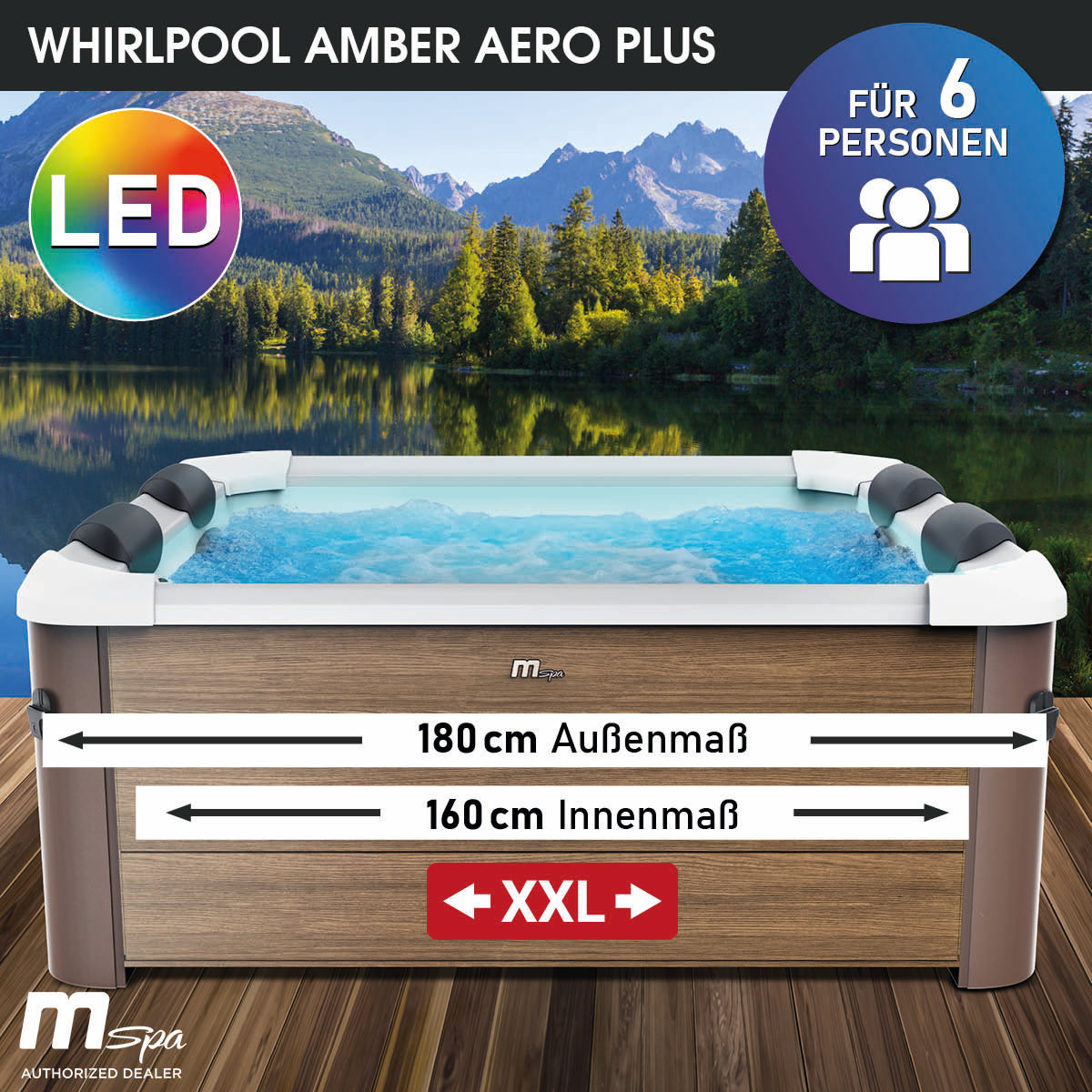 BRAST MSpa Whirlpool OSLO AMBER AERO PLUS 6 Personen