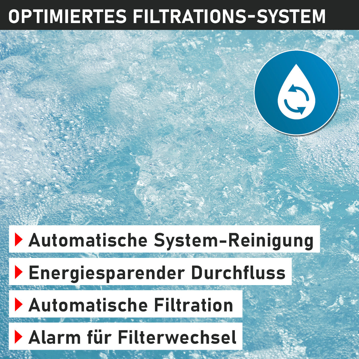 BRAST Mspa Whirlpool OSLO SAPPHIRE 6 Personen mit LED
