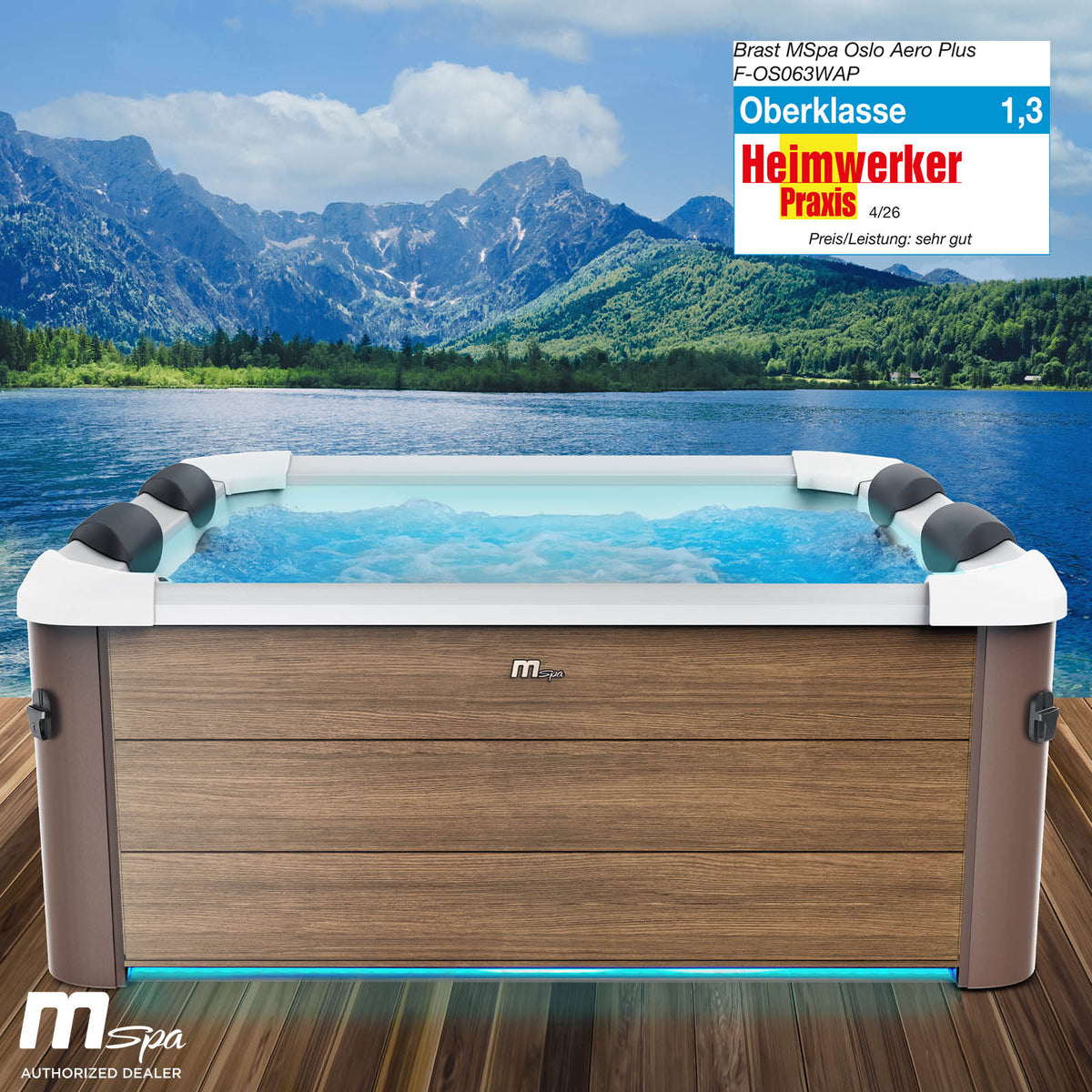 BRAST Mspa Whirlpool OSLO AMBER 6 Personen mit LED